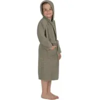 Normani Frottee Kinderbademantel aus Bio-Baumwolle in Beige | Gr.: 110/116