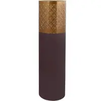 Kayoom Bodenvase Art Deco 1115 in dunkellila - gold | Gr.: onesize