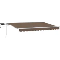 vidaXL Ausziehbare Markise Taupe 400 x 300 cm Stoff und Aluminium