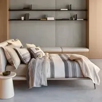 HUGO BOSS Home Satin Bettwäsche Modernis multi 155x220 cm + 80x80 cm - beige;grau