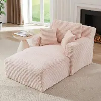 STILVORA Chaiselongue Sofa aus Cord als Schlafsofa ohne Montage, Relaxsessel bequem für Wohnzimmer, Liegesessel für Büro und Apartment