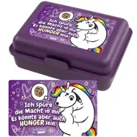 Pummeleinhorn Brotdose Die Macht in mir Lunchbox mit Trennwand in lila | Gr.: onesize