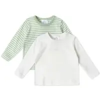 Stellou & Friends Langarmshirt-Set 2er Pack in mint, weiß | Gr.: 98/104