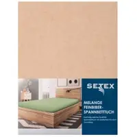 Setex Feinbiber Spannbettlaken in taupe | Gr.: 90-100 x 200 cm