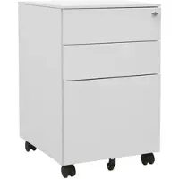 Décoshop26 - Büroschubladenschrank auf Rollen 39 x 45 x 60 cm grauer Stahl DEC024576