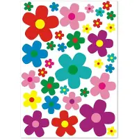 Easydruck24de Aufkleber-Set Blumen 35 Blümchen I mehrfarbig bunt I Flower-Power Sticker für Roller Fahrrad Notebook Laptop Handy Auto-Aufkleber I wetterfest I kfz_156