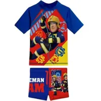 Feuerwehrmann Sam Schwimmset UV-Schutz 30 Badeanzug Zweiteiler in blau | Gr.: 122/128