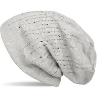 StyleBREAKER Beanie Mütze in Hellgrau meliert | Gr.: onesize