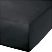 Erwin Müller Mako-Satin Spannbettlaken Landshut in schwarz | Gr.: 190x200 cm - 200x200 cm