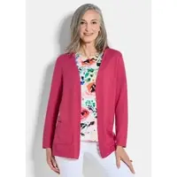 Goldner Elegante Strickjacke mit Kaschmir in koralle | Gr.: 48