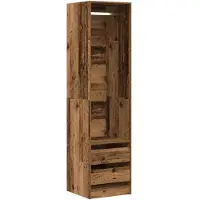 vidaXL Kleiderschrank Altholz-Optik 50x50x200 cm Holzwerkstoff