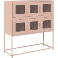 vidaXL Sideboard Rosa 100,5x39x107 cm Kaltgewalzter Stahl