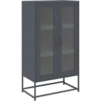 vidaXL Highboard Anthrazit 68x39x123 cm Stahl