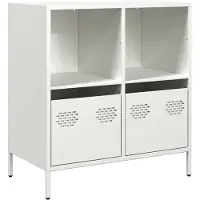 vidaXL Sideboard Weiß 68x39x73,5 cm Kaltgewalzter Stahl