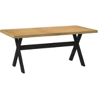 vidaXL Esstisch NOAIN X-Form-Beine 180x90x75 cm Massivholz Kiefer