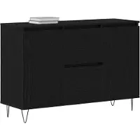vidaXL Sideboard Schwarz Eichen-Optik 101,5 x 35 x 70 cm Holzwerkstoff
