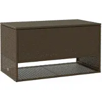 vidaXL Outdoor-Kissenbox Braun 100x55x55,5 cm Poly Rattan