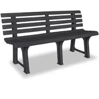 vidaXL Gartenbank 145,5 cm Kunststoff Anthrazit