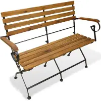 vidaXL Gartenbank Klappbar 112 cm Massivholz Akazie