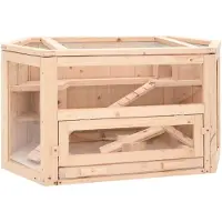 vidaXL Hamsterkäfig 80x40x43 cm Massivholz Tanne