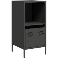vidaXL Sideboard Schwarz 35x39x73,5 cm Kaltgewalzter Stahl