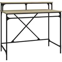 vidaXL Schreibtisch Sonoma-Eiche 100x50x90 cm Holzwerkstoff und Eisen