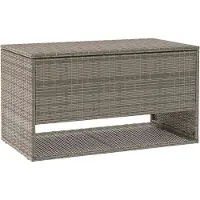 vidaXL Outdoor-Kissenbox Grau 100x55x55,5 cm Poly Rattan