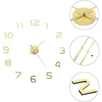 vidaXL 3D-Wanduhr Modernes Design 100 cm XXL Golden