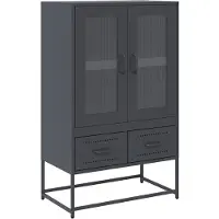 vidaXL Highboard Anthrazit 68x39x111,5 cm Stahl