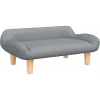 vidaXL Kindersofa Hellgrau 70x40x24 cm Stoff
