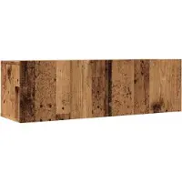 vidaXL TV-Wandschränke 2 Stk. Altholz-Optik 100x30x30 cm