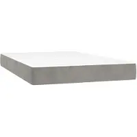 vidaXL Taschenfederkernmatratze Mittel Hellgrau 120x200x20 cm Samt