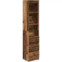 vidaXL Highboard Altholz-Optik 37,5x35x180 cm Holzwerkstoff
