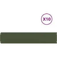 vidaXL Raseneinfassung 10 Stk. 20 x 103 cm Kaltgewalzter Stahl