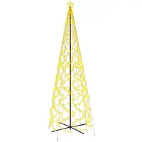 vidaXL LED-Weihnachtsbaum Kegelform Warmweiß 1400 LEDs 160x500 cm