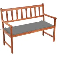 vidaXL Gartenbank mit Auflage 120 cm Massivholz Akazie