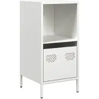 vidaXL Sideboard Weiß 35x39x73,5 cm Kaltgewalzter Stahl