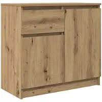 vidaXL Sideboard mit Schublade Artisan-Eiche 71x35x65 cm Holzwerkstoff