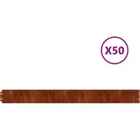 vidaXL Rasenkanten 50 Stk. 10x103 cm Flexibel Cortenstahl