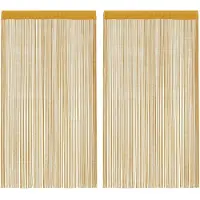 vidaXL Fadenvorhänge 2 Stk. Golden 100x250 cm