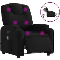 vidaXL Massagesessel Elektrisch Schwarz Stoff