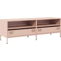 vidaXL TV-Schrank Rosa 135x39x43,5 cm Kaltgewalzter Stahl