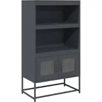 vidaXL Highboard Anthrazit 68x39x123 cm Stahl