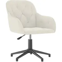 vidaXL Bürostuhl Drehbar Creme Samt