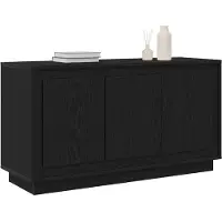 vidaXL Sideboard Schwarz Eichen-Optik 102 x 35 x 55 cm Holzwerkstoff