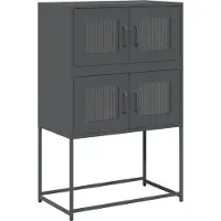 vidaXL Highboard Anthrazit 68x39x107 cm Stahl