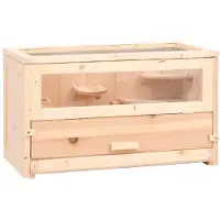 vidaXL Hamsterkäfig 60x30x35 cm Massivholz Tanne