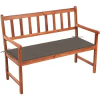 vidaXL Gartenbank mit Auflage 120 cm Massivholz Akazie