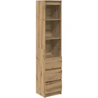vidaXL Highboard Artisan-Eiche 37,5x35x180 cm Holzwerkstoff
