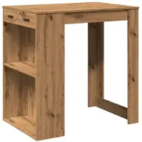 vidaXL Bartisch Artisan-Eiche 102x70x103,5 cm Holzwerkstoff